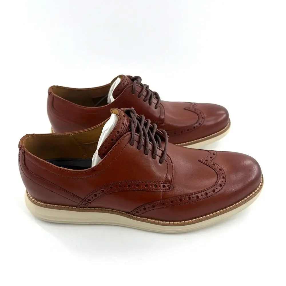 Cole Haan Woodbury Ivory Original Grand Wingtip Oxford Shoes Size 9.5M